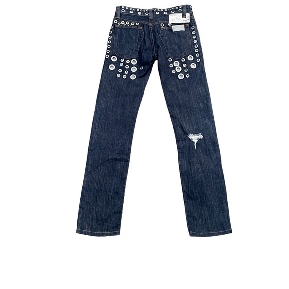 WAGGON Paris Custom embellished eyelet and patch jeans - Picture 4 of 16